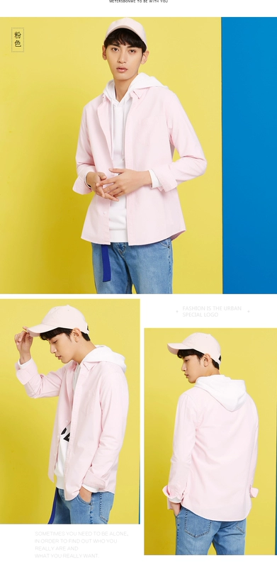 Cửa hàng hàng đầu nam của métbonwe áo sơ mi dài tay Hàn Quốc mùa xuân áo sơ mi trắng mới chính thức áo sơ mi chính hãng