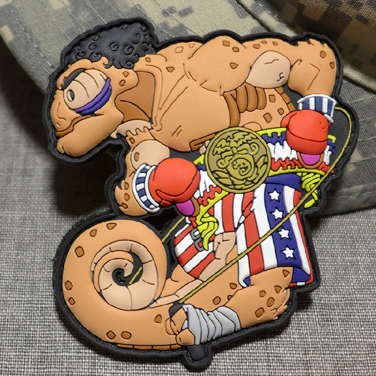 German big - brand tactical patch magic tips personality outdoor pvc badge hundred and chameleon - boxing king