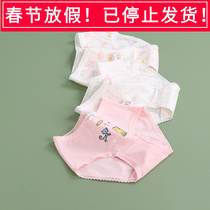 Class A spring and summer new girls briefs pure cotton comfortable breathable elastic cartoon underwear 2 packs multi-color