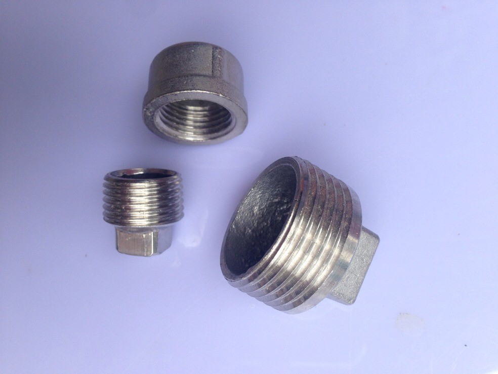 304 pipe resistance flow plug pipe cap stainless steel clogged head outer silk choke plug 4 points 6 points 1 inch 2 points 3