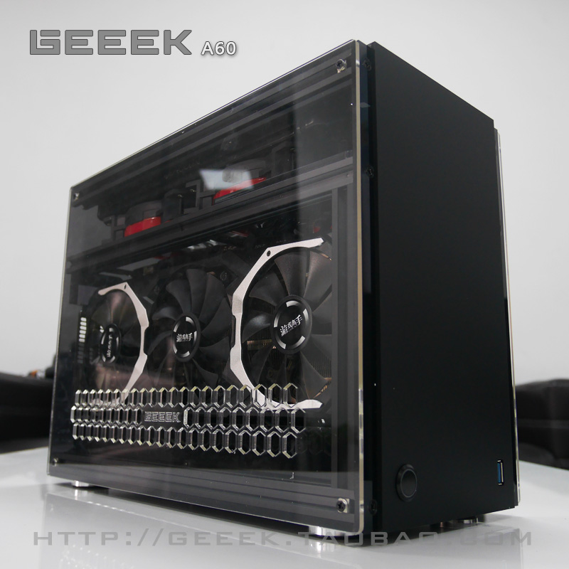 [USD 114.75] GEEEK A60 240 watercooled mini ITX transparent case