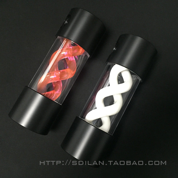 T virus water cooled cylindrical spiral suspension water tank 165mm side hole top hole hard pipe heat dissipation