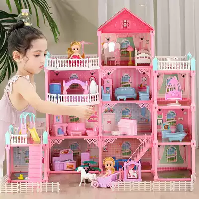 Princess's house house house wine toy simulation princess castle set villa model children's holiday gift doll house