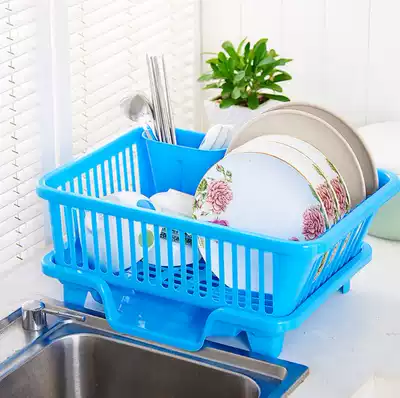 Kitchen bowl rack plastic supplies drain water drip dish rack Bowl Bowl chopsticks storage box basket