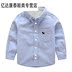 l1 trẻ em trai Long Sleeve Shirt Boys 2 đến 3 tuổi và Ahalf 4 tuần - 5 tuổi Boy 6 tuổi 7 trắng áo sơ mi hàng đầu. 