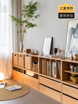 Unbounded Composition Cabinet Bookcase Nordic Display Cabinet Solid Wood Drawer Dining Side Cabinet Storage storage system