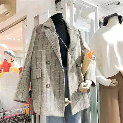 Autumn and winter 2021 New woolen coat women's woolen coat short Hepburn style small man Japanese temperament tide