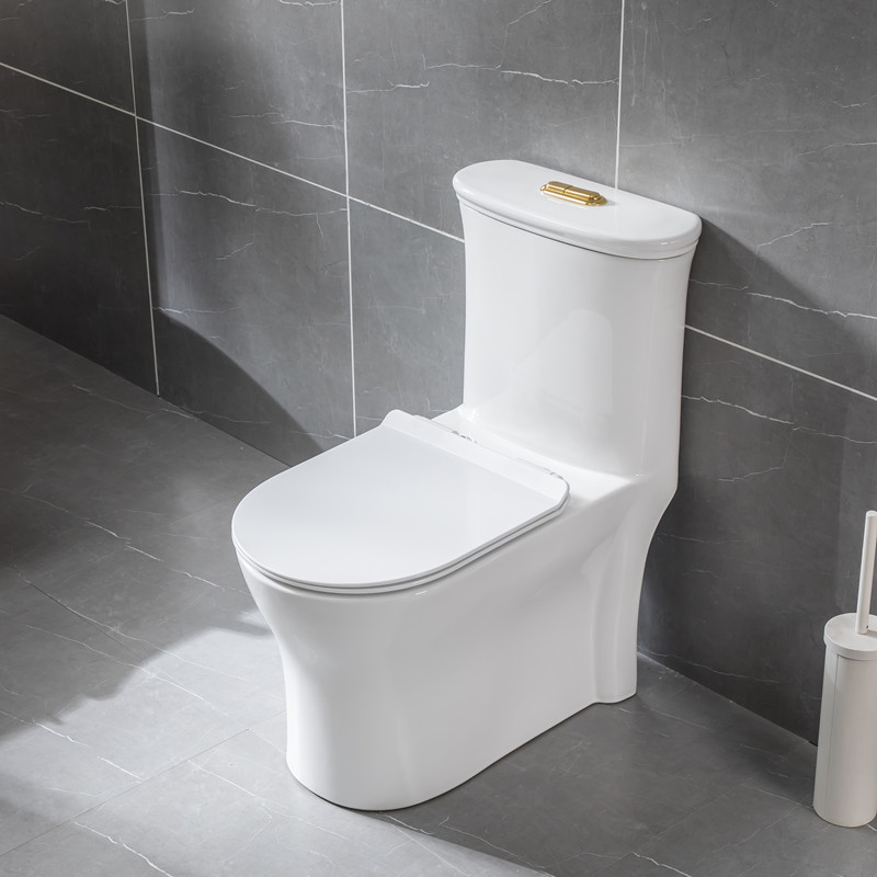Home Flush Toilet Super-swirling siphon Bathroom Ceramics Large Caliber Sitting Toilet Small Household Type Water Saving Silent Toilet Bowl