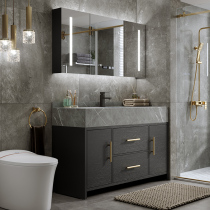 Rock board one bathroom cabinet combination floor-standing washbasin modern simple toilet set wash table