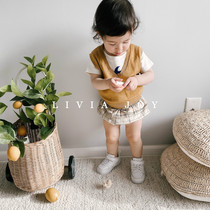 Livia Joy Spring Unisex Cashmere Knit Vest Vest Pima Cotton Supima Boys and Girls Tops