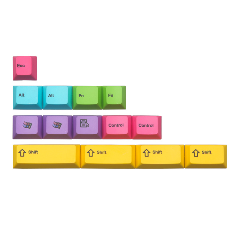 Guest-made mechanical keyboard NPPKC Color thermal sublimation 14 key personality PBT addition is carving no-cut original factory height