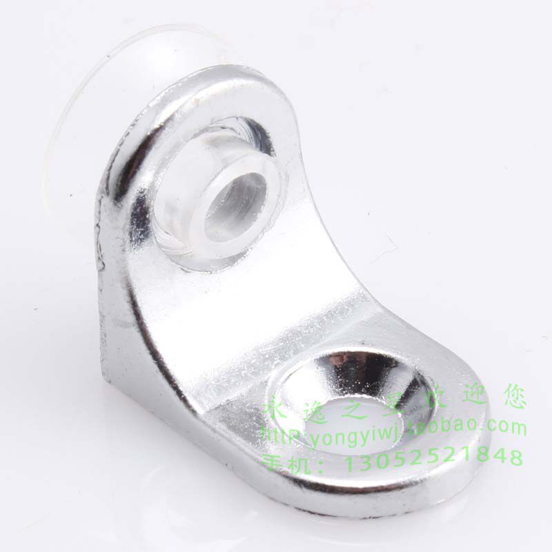 7-shaped glass partition nail Wood frame plywood tray Glass frame shelf tray shelf nail with rubber pad Zinc alloy