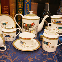 Neoclassical British new bone china coffee set 11 head Model Room soft set with tableware housewarming gift discount