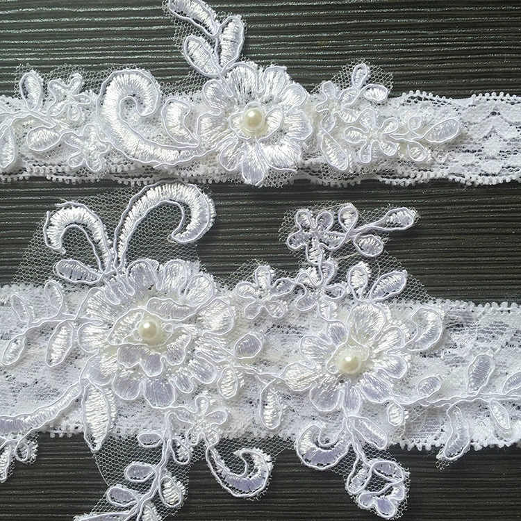 Váy cưới garter garter trắng ren vòng chân công chúa vòng đùi gợi cảm ấm hơn Amazon hot sale