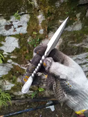 Qu's blacksmith shop Pu'er black tea knife tea needle 304 stainless steel tea knife hand-integrated forging can be customized