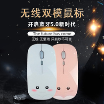 Wireless mouse Bluetooth girl cute cartoon rechargeable universal application Huawei Lenovo ASUS Apple notebook