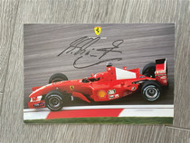 Schumacher Ferrari Return Edition Official Card White Card Signed F1 Racing 6 inches