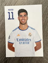 Asensio Real Madrid Official Card White Card Real Madrid 2021 - 2022 season 6 inches
