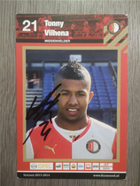 Verena autograph official card Feyenode Netherlands rare rare