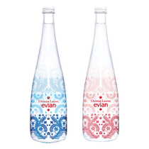 France 2017 Evian mineral water limited edition 750ml*1 bottle glass bottle imported high-end water collection gift