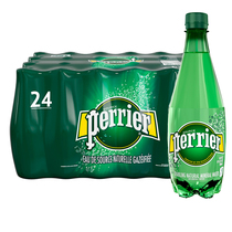 Perrier France imported Paris water original plastic bottle 500ml*24 bottles full case of sparkling water drink