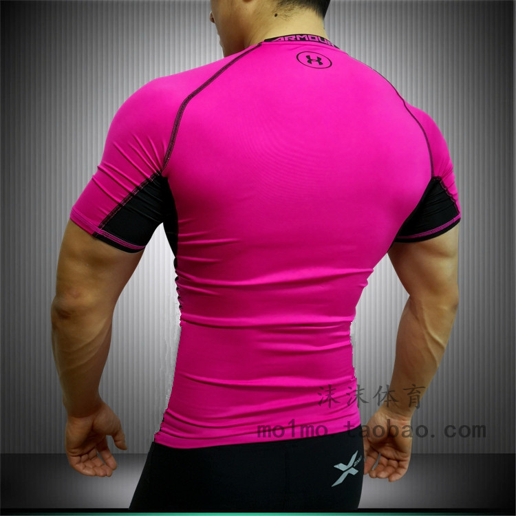 UA An Dema UNDER ARMOR quần áo thoáng khí nam tay ngắn nén quần thun thể thao 1257468 - Áo phông thể thao áo thun lạnh nam adidas