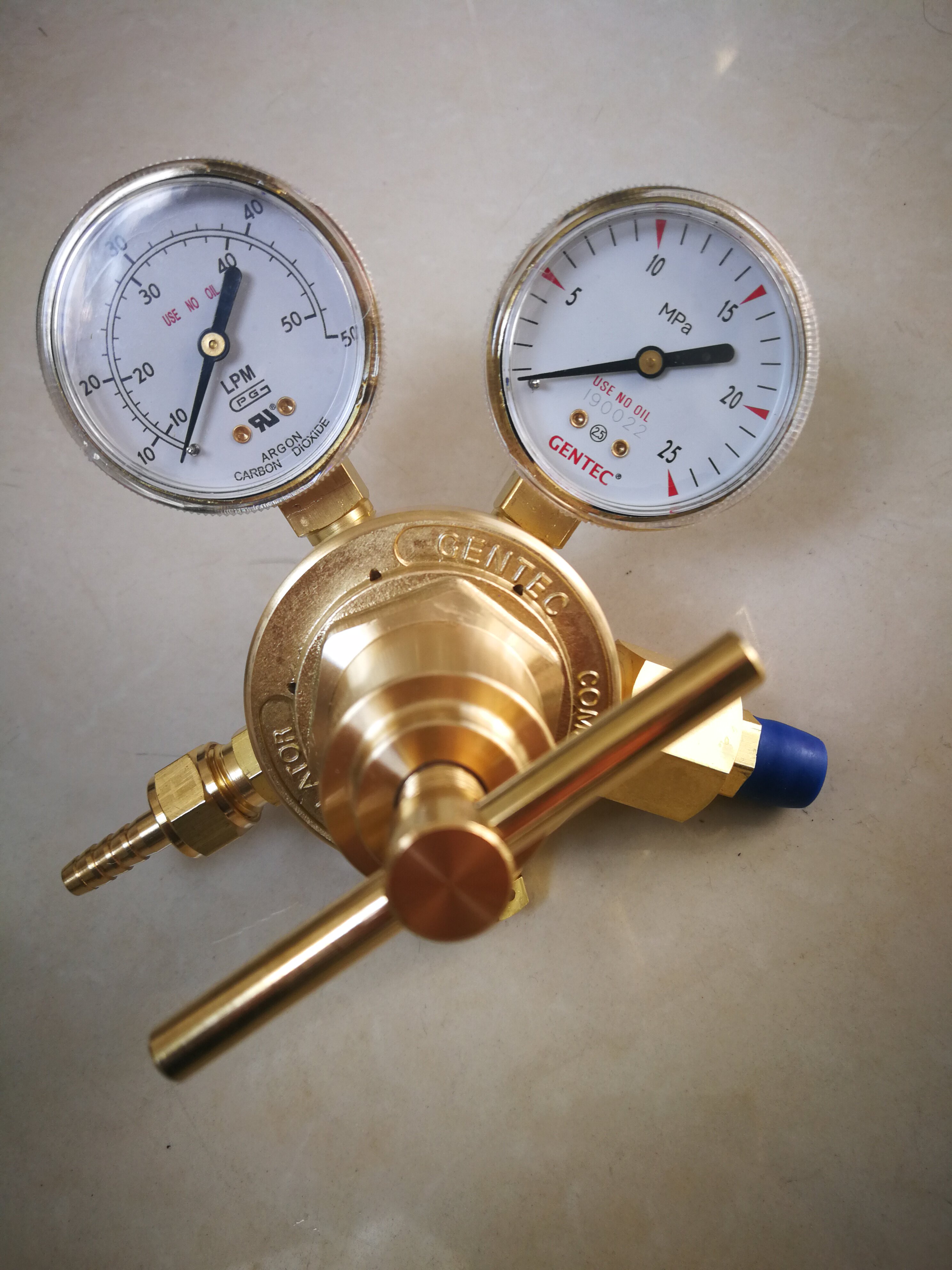 Terus GENTEC US Pressure Meter Type Flow Meter Pressure Reducer 152A-50L argon reducing valve