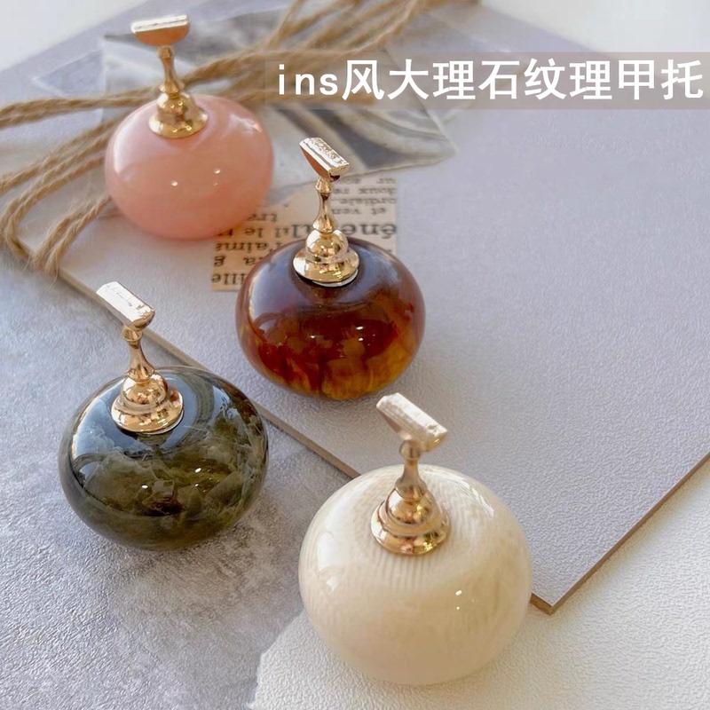 Nail Art Tools for Gradient Pumpkin Practice Base Plate Nail Tips Holder ins Marble Texture Heart Chess Piece Nail Holder