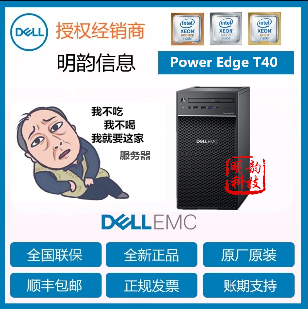 Dell Dell T40 single-way 5U server quasi-system E-2224G G5400 I3 I5 can be customized