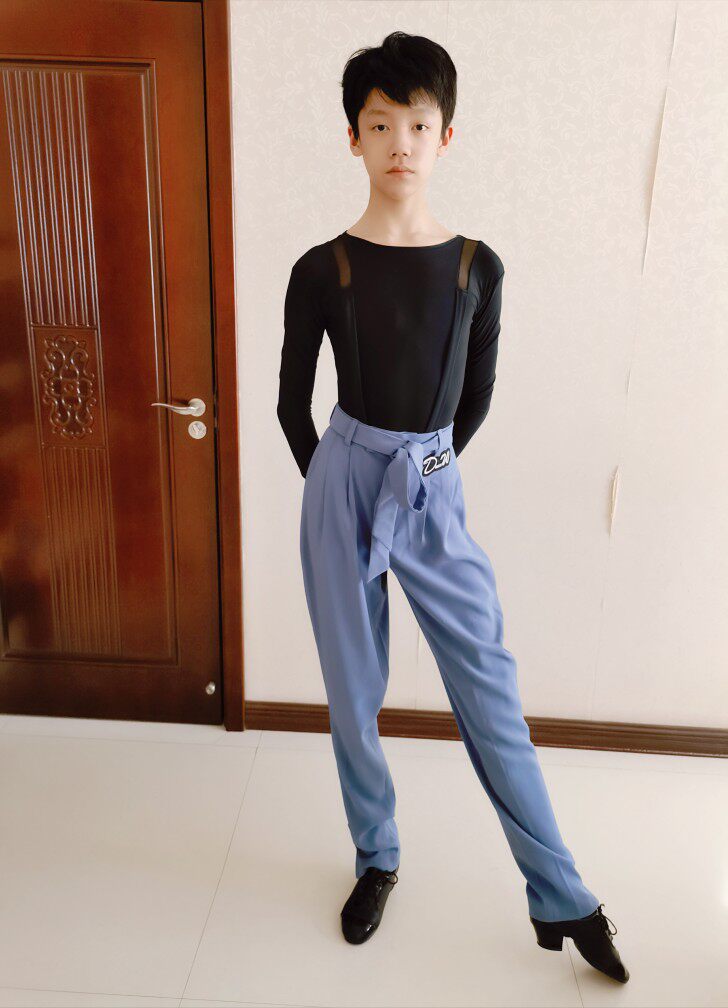 Danse dance beauty Latin dance costume training suit boys dance practice training after performance shirt trousers boys