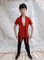 Latin dance conserved with summer short sleeve Latin dance boy