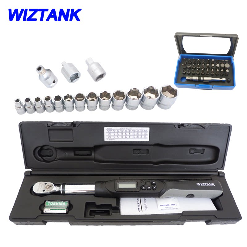 Taiwan imports WIZTANK digital display torque wrench 1 2 Series multi-spec 50 pieces suit