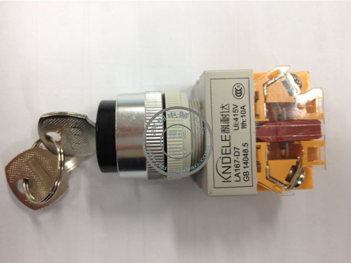 Quality with lock spoon conversion key rotary button switch LA167-D7-11Y 21 second tranche silver contact point