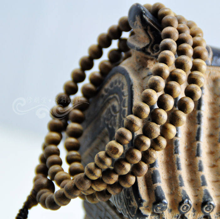 修明堂 大促销保真正品越南沉香木6mm108佛珠男女士手链手串念珠