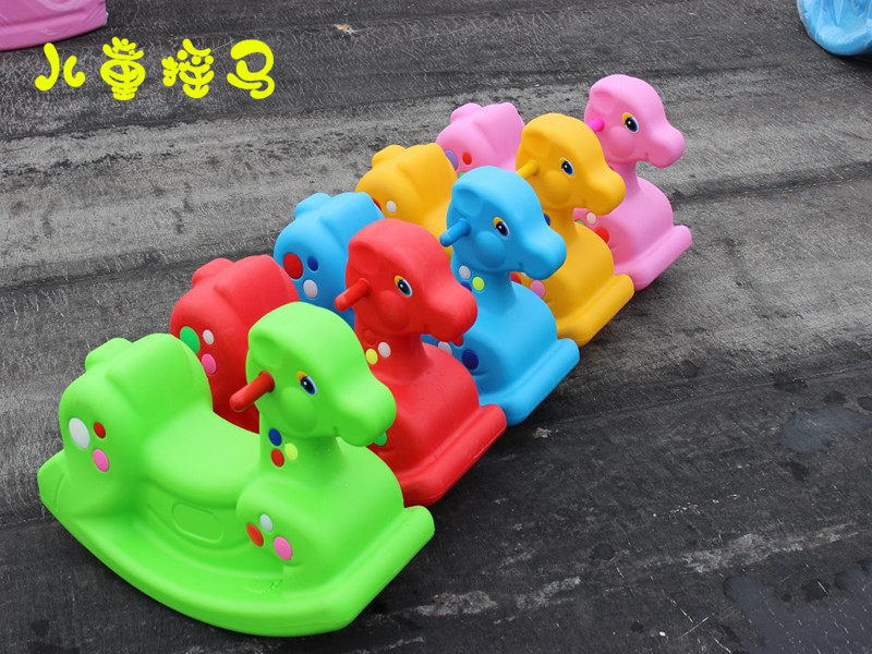 Children's toy thickened plastic rocking horse biathlon stiletto kindergarten early to teach domestic folk Trojans