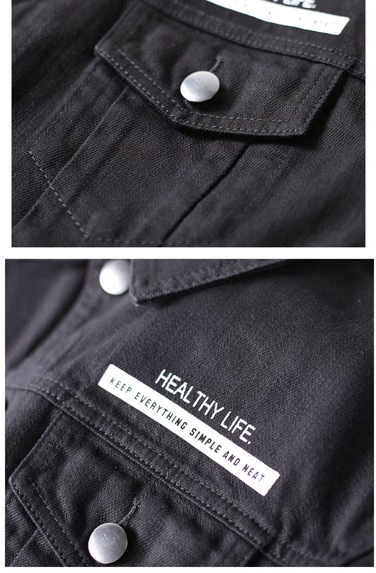 Váy bay hoàn hảo Áo khoác denim nam in nhiều túi đẹp trai áo len giản dị xu hướng áo khoác jeans áo khoác nam đẹp 2021