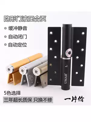 UMAR invisible door hinge Hydraulic door hinge Automatic closing buffer positioning spring hinge door closer Black
