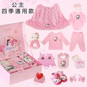 Hellokitty sơ sinh cao cấp hộp quà tặng sáng tạo mùa thu đông nữ quần áo trẻ em cung cấp gói quà trăng tròn cho bé