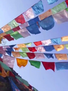 Tibet Jingyi Banner Longda Guanyin Caishen Manshu Mother Lotus Master Full Blessing Five Colors Silk Cloth 30 Faces Long