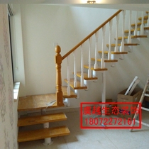 Shangyu Songxia Yujing Huating solid wood compound steel wood rotating stairs European staircase example