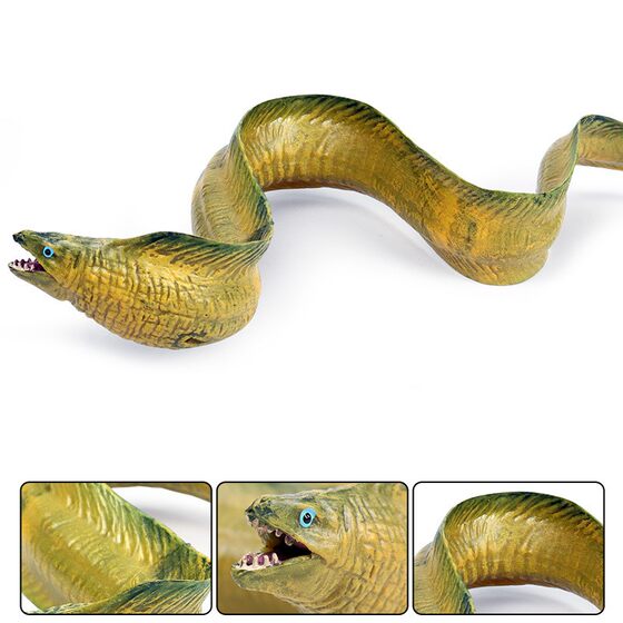 Simulated Eel Electric Eel Sea Eel Model Kidsren's Toys Marine Life Model Plastic Solid Ornaments Undersea Animals