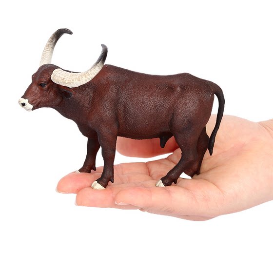 Children's Toys, Simulated Animal Plastic Solid Buffalo Model, Cow, Calf, Musk Ox, Enlightenment Cognitive Ornaments