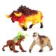 Simulated Animal Model Mythical Monster Lava Pulp Flint Cow Stone Cow Double Gate Toothed Animal Magic Beast Kidsren's Toy