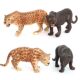 Simulated Animal Models, Safari Park, Cheetah, Snow Leopard, Black Panther, Leopard, Children's Educational Cognitive Toys and Ornaments