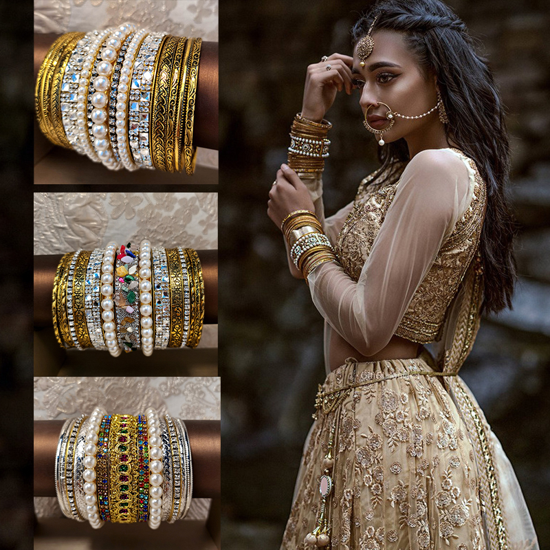Pearl Braided Bracelet for Women, Original Niche Design, Exquisite Gold-Plated Belly Dance Bracelet, Indian Jewelry, Dance Accessories Pearl Braided Bracelet for Women, Original Niche Design, Exquisite Gold-Plated Belly Dance Bracelet, Indian Jewelry, Dance Accessories