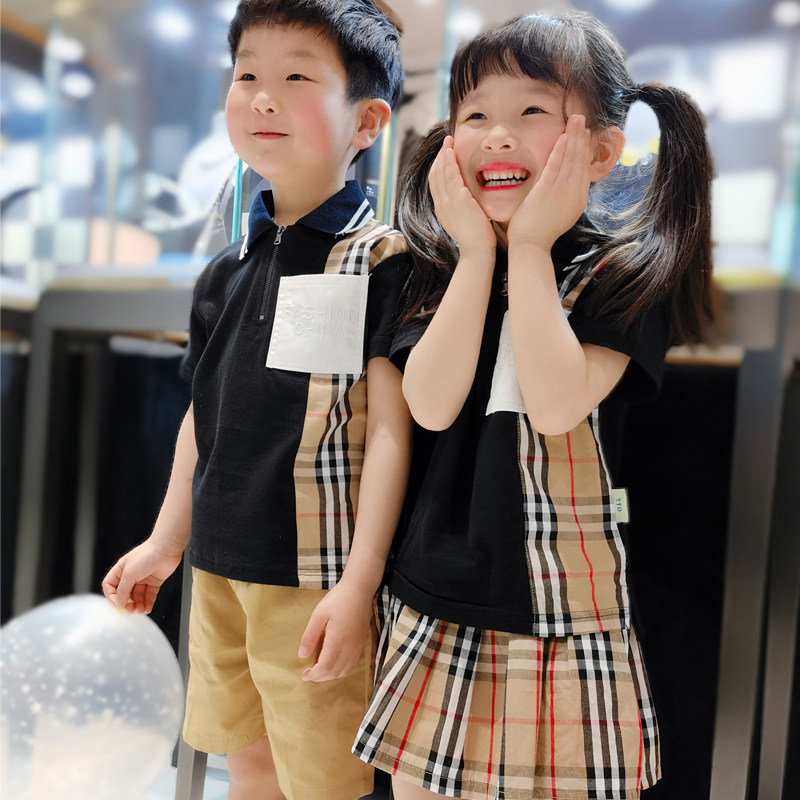 Kindergarten Garden Clothing Summer Clothes New Pure Cotton Short Sleeve Primary And Middle School Students Casual School Uniforms for men and women splicing suits for summer