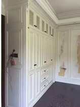 The whole solid wooden wardrobe kitchen cabinet Guangzhou physical store solid wooden wall staircase holder deposit