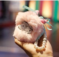 Apply Apple AirPods protective sleeves Plush Wireless Bluetooth Headphones Cartoon Creative Cartoon Women Hard Winter Shell