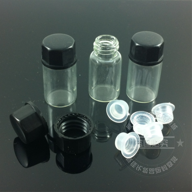 Manufacturer direct sales 3ML transparent essential oil bottle with dropper fit plastic black cover or white cover manufacturer quality assurance