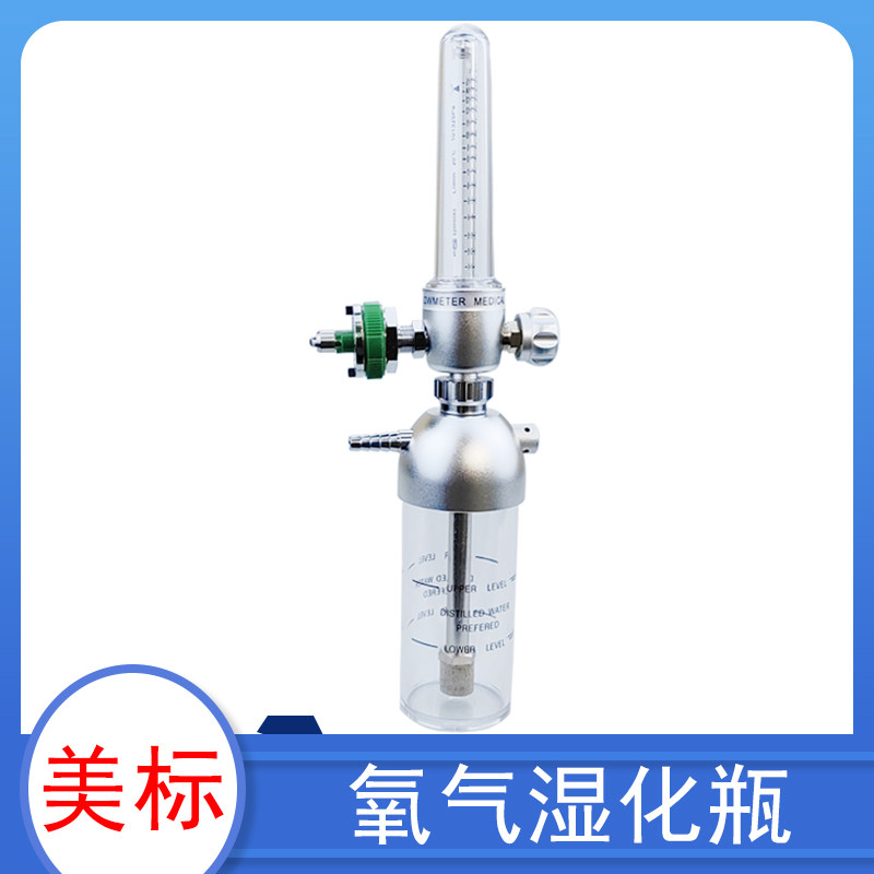 氧气吸入器德标国标供氧器中心供氧湿化瓶吸氧表设备带吸入器银色